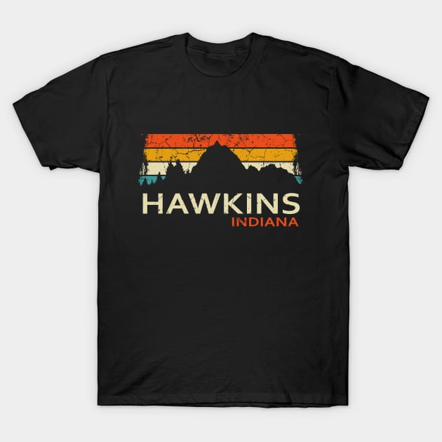 Hawkins Indiana, Visit Hawkins Retro 80s Vibe, T-Shirt by UranusArts